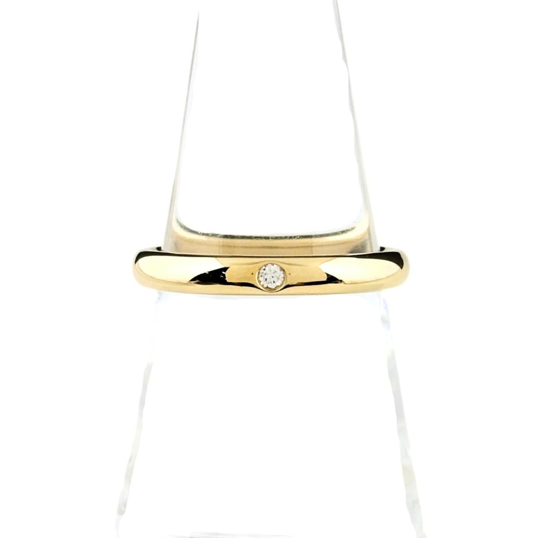 Tiffany & Co. Stacking Band Ring, Yellow Gold (YG), with Small Diamonds, Elsa Peretti Design,: --- Catalog ---Category: SizeWeight: 4g / 0.14oz.JP Size: 12.5US Size: 6.5Category: DesignType: Band ringStone: DiamondGender: WomenMaterial: Yellow gold (18K)Category: GeneralBrand: Tiffany--- Item L