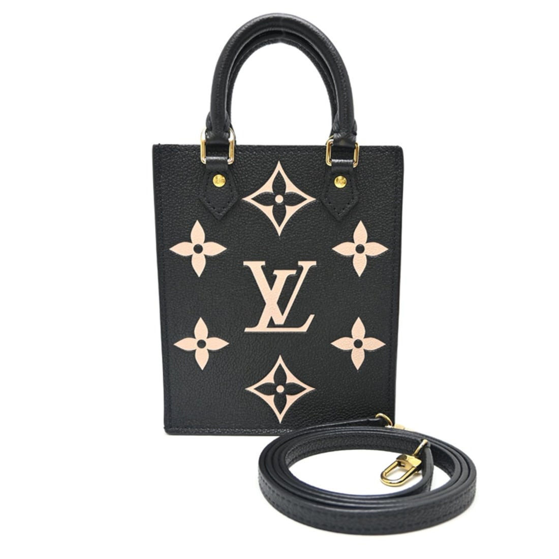 Louis Vuitton Empreinte Petite Sac Plat Women's Handbag M81416 (Discontinued) Calfskin Noir (Black): --- Catalog ---Category: SizeSize (HxWxD): 17cm x 14cm x 5cm / 6.69'' x 5.51'' x 1.96''Category: DesignType: HandbagColor: Black, Noir, WhiteGender: WomenMaterial: Leather Leather/Fur Type: Calf leath
