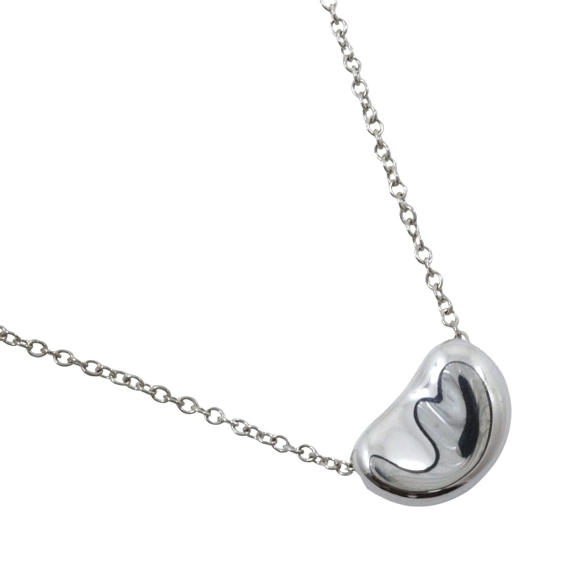 Tiffany & Co. Bean Necklace, Elsa Peretti Design, Sterling Silver 925, Approx. 3.2g, Women's.: --- Catalog ---Category: SizePendant Size: 8mm x 11mm / 0.31'' x 0.43''Neck Circumference: 41 cm / 16.14''Category: DesignGender: WomenMaterial: Silver 925Necklace Type: NecklaceCategory: GeneralBrand