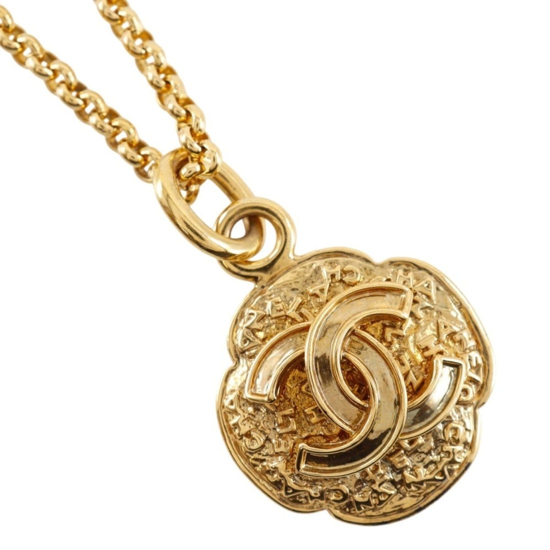 Chanel Coco Mark Necklace, Vintage, Gold Plated, 1995, 95A, Approx. 83.3g, Women's. (1 of 14)