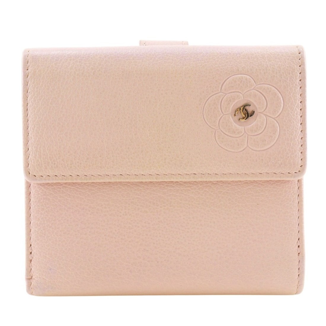 Chanel Camelia Bi-fold Wallet, Leather, Pink, Snap Button, Women's: --- Catalog ---Category: SizeSize (HxWxD): 10cm x 11cm x 2cm / 3.93'' x 4.33'' x 0.78''Category: DesignType: Wallet (bi-fold)Color: PinkGender: WomenMaterial: Leather Category: GeneralMPN: 141126024Br