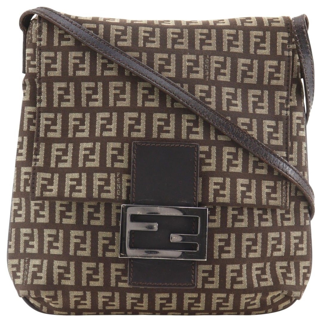 Fendi Zucchino Shoulder Bag 8BT075 Canvas Brown Women's: --- Catalog ---Category: SizeSize (HxWxD): 23cm x 23cm x 2.5cm / 9.05'' x 9.05'' x 0.98''Category: DesignType: Shoulder bagColor: BrownGender: WomenMaterial: Zucchino , Canvas Category: GeneralMPN: 8B