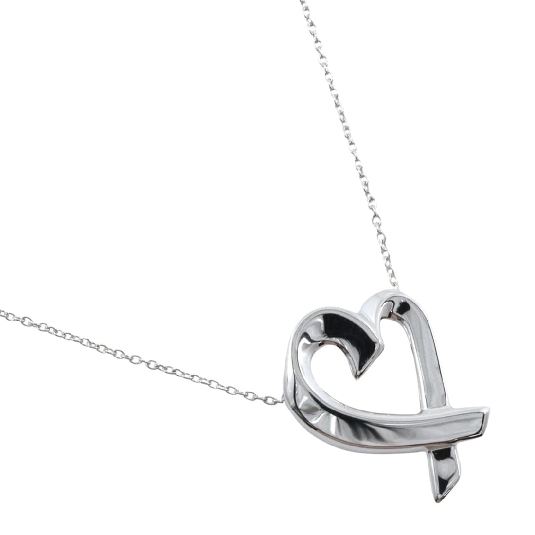 Tiffany & Co. Loving Heart Necklace, Sterling Silver 925, Approx. 5g, Women's.: --- Catalog ---Category: SizePendant Size: 21mm x 16mm / 0.82'' x 0.62''Neck Circumference: 50 cm / 19.68''Category: DesignGender: WomenMaterial: Silver 925Necklace Type: NecklaceCategory: GeneralBran