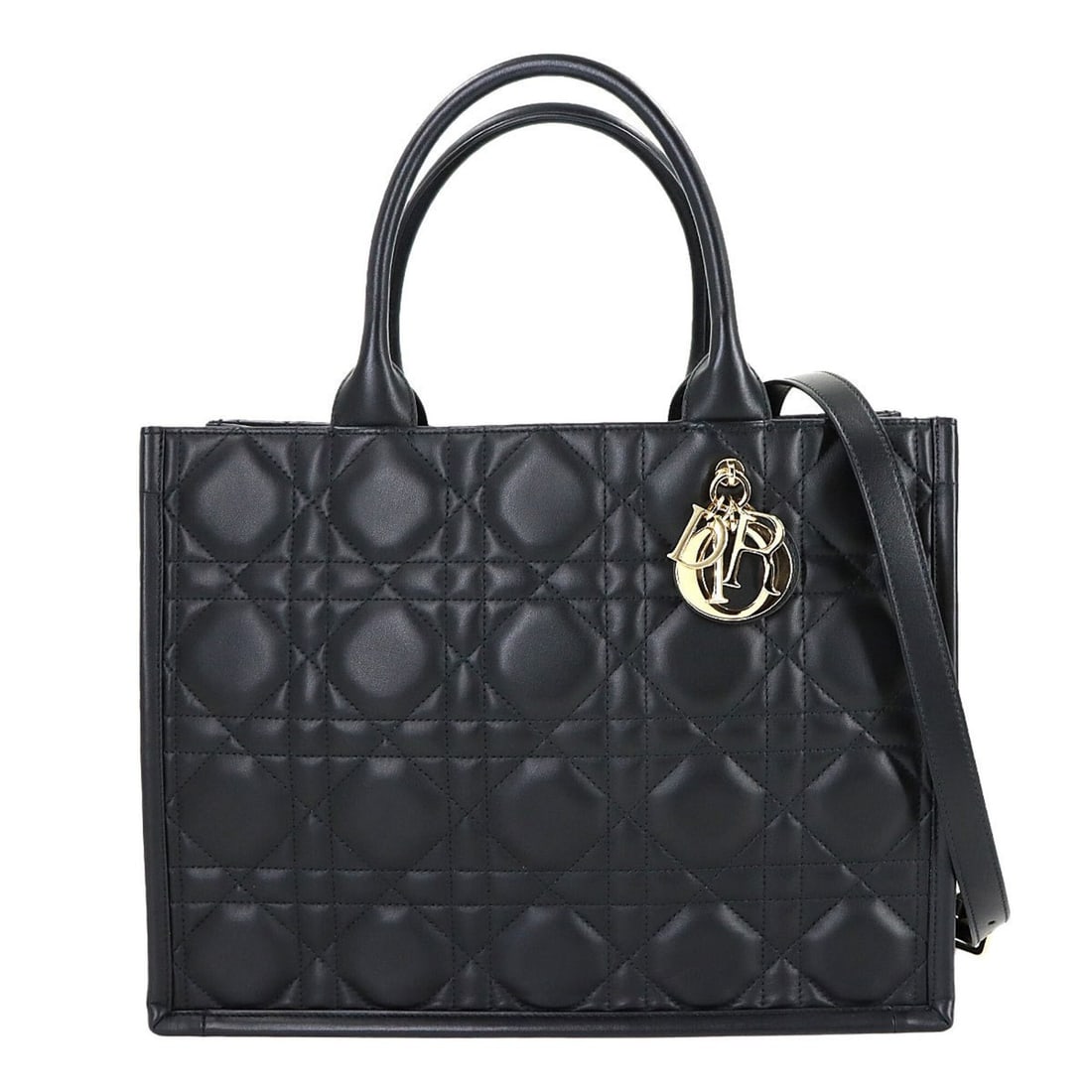 Christian Dior Macro Cannage Book Tote Medium 2-way Shoulder Handbag Leather Black M1324OWHP Bag: --- Catalog ---Category: SizeSize (HxWxD): 27cm x 36cm x 16.5cm / 10.62'' x 14.17'' x 6.49''Category: DesignType: Handbag, Tote bagColor: BlackGender: WomenMaterial: Leather Category: GeneralMPN: M132