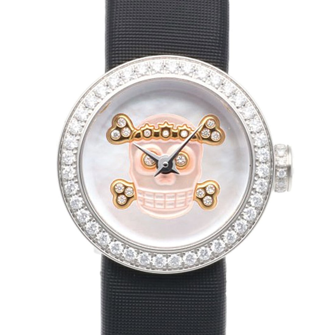 Dior La watch, stainless steel, quartz, ladies', diamond bezel, white shell, skull. (CD040110-J) (1 of 20)