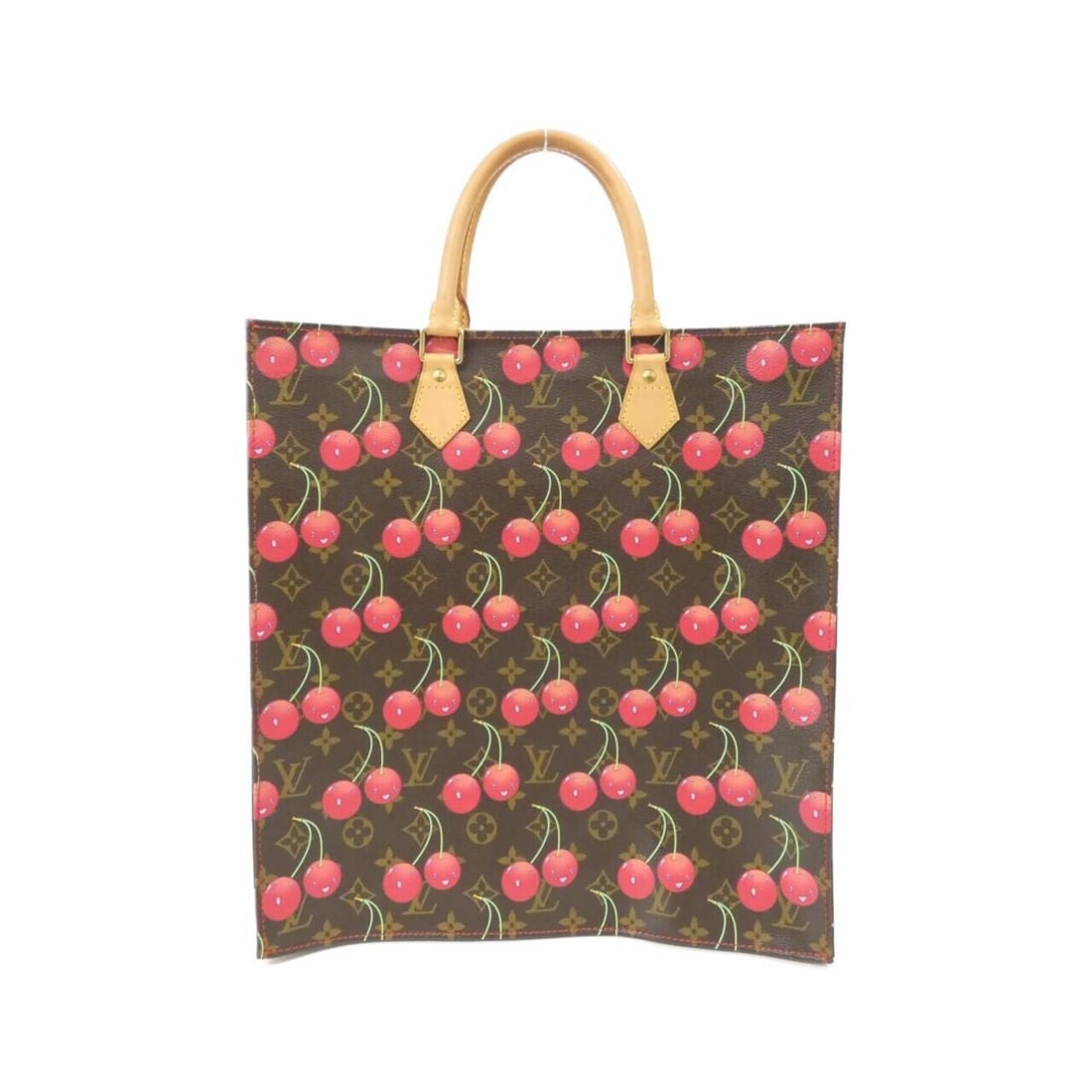 Louis Vuitton Monogram Cherry Sac Plat M95010 Handbag: --- Catalog ---Category: SizeWeight: 770g / 1.69lb.Size (HxWxD): 38cm x 37cm x 9cm / 14.96'' x 14.56'' x 3.54''Handle Length: 32cm / 12.59''Category: DesignType: HandbagColor: MarronGender: WomenMater