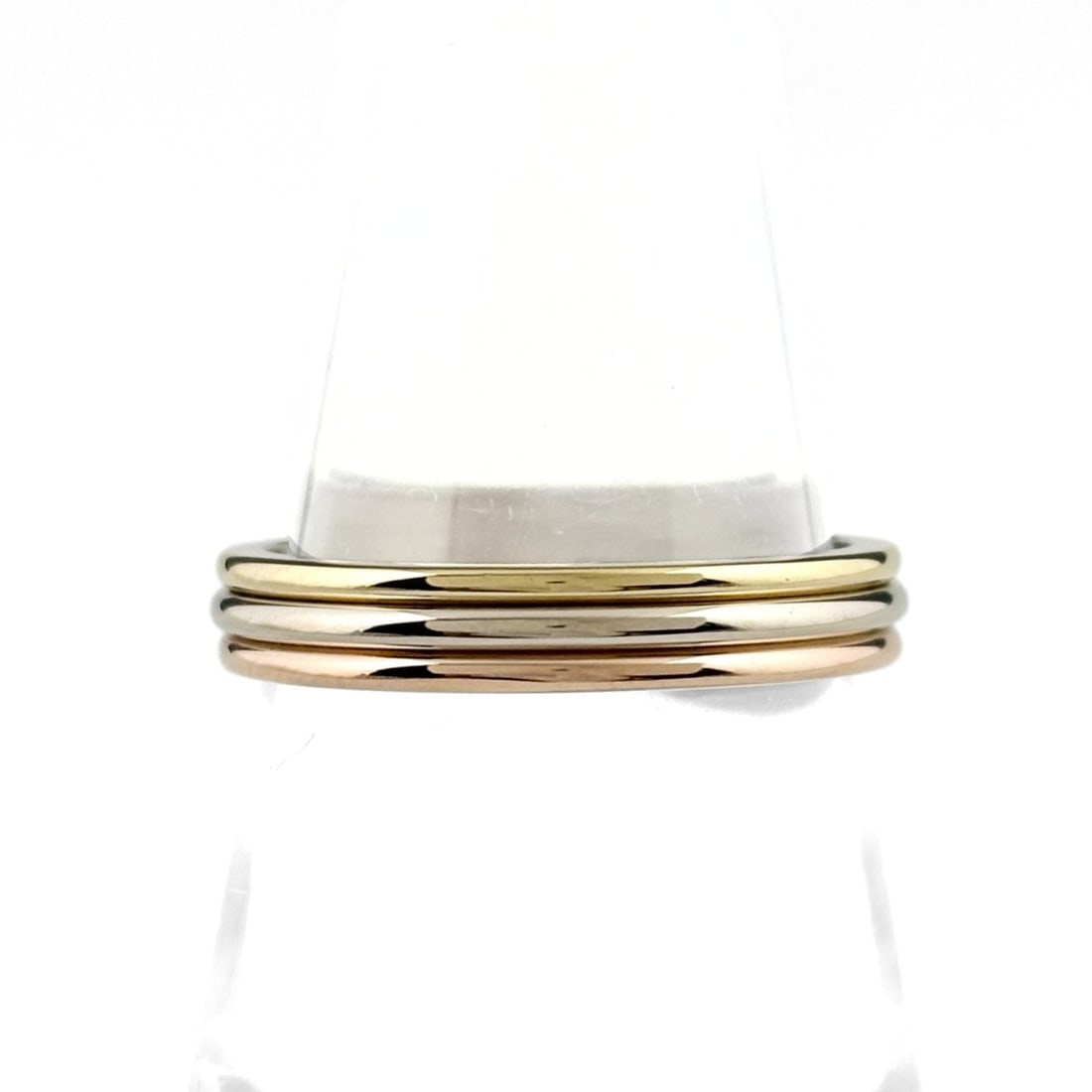 Cartier Vendome Ring, Yellow Gold (YG), Three-Color Design, 1988 Model, 750 Gold, Women's Ring (1 of 17)