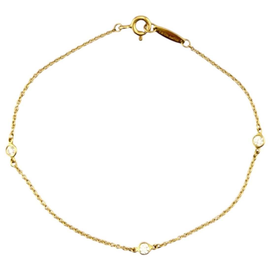 Tiffany & Co. By the Yard Bracelet, 18K Gold, Diamonds, Women's. (1 of 20)