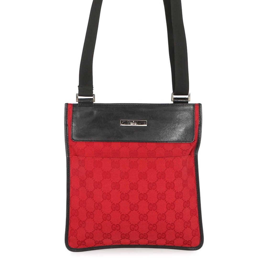 Gucci Shoulder Bag GG Canvas Leather 0190348 GUCCI Black Handbag (1 of 20)
