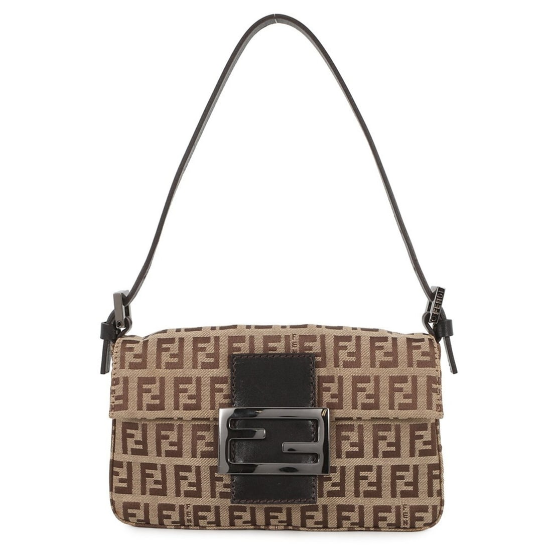 Fendi Zucchino Mini Mamma Bucket Canvas Leather Handbag 8BK005 FENDI Women's (1 of 20)