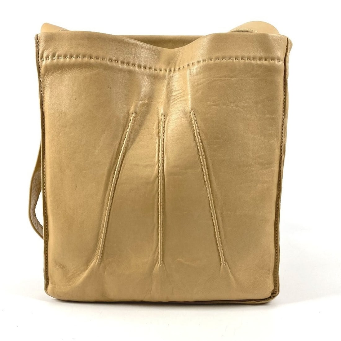 HERMES Toudou Bag, Shoulder Pouch, Leather, Men's/Women's, Beige: --- Catalog ---Category: SizeSize (HxWxD): 22cm x 18.5cm x 2cm / 8.66'' x 7.28'' x 0.78''Category: DesignType: Shoulder bagColor: BeigeGender: Men,Women,UnisexMaterial: Leather Category: GeneralLine: 