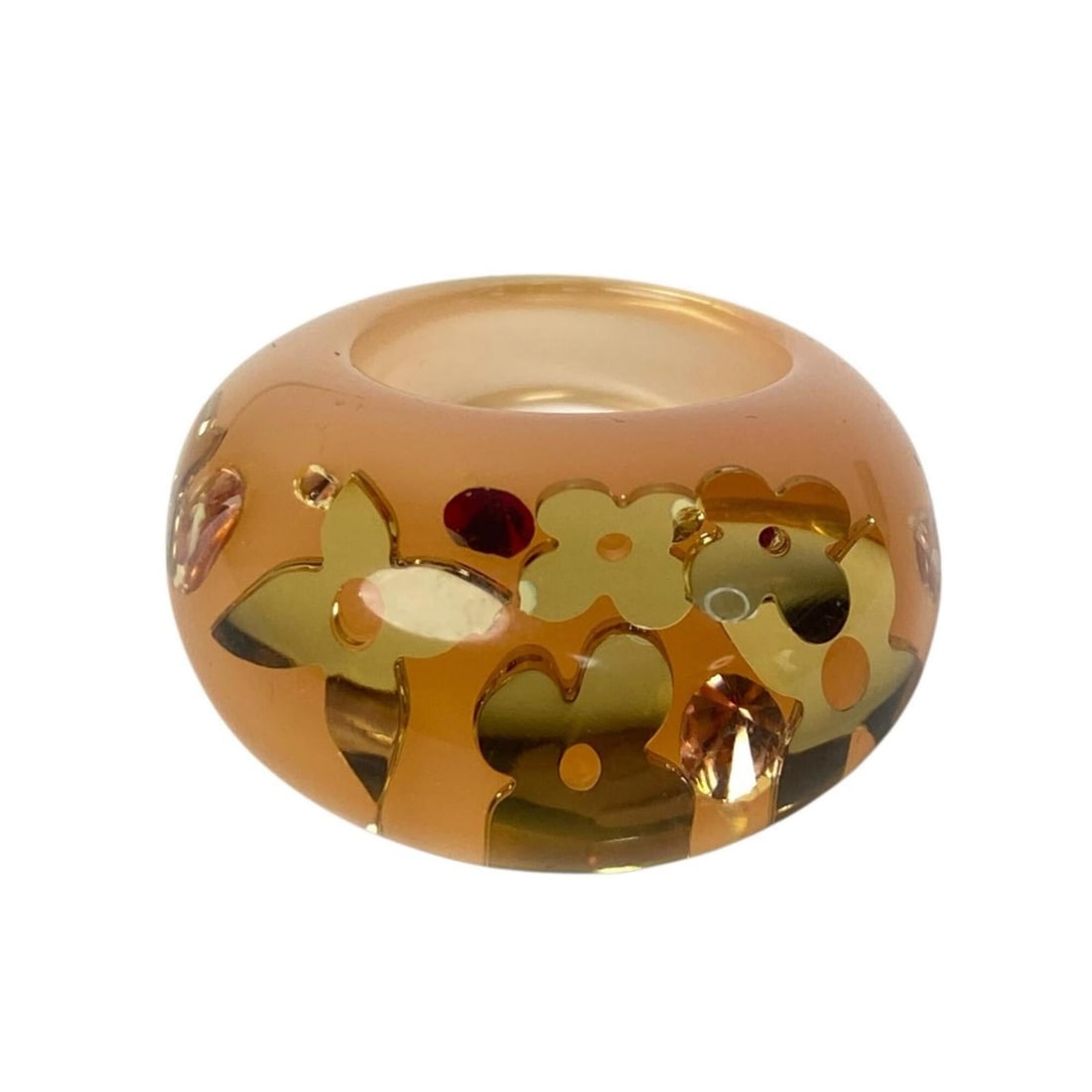 Louis Vuitton Bague Inclusion Pink Clear Ring for Women: --- Catalog ---Category: SizeJP Size: 10US Size: 5.5Category: DesignType: Band ringColor: PinkGender: WomenMaterial: ResinCategory: GeneralBrand: Louis Vuitton--- Item List ---Section: ConditionRankin