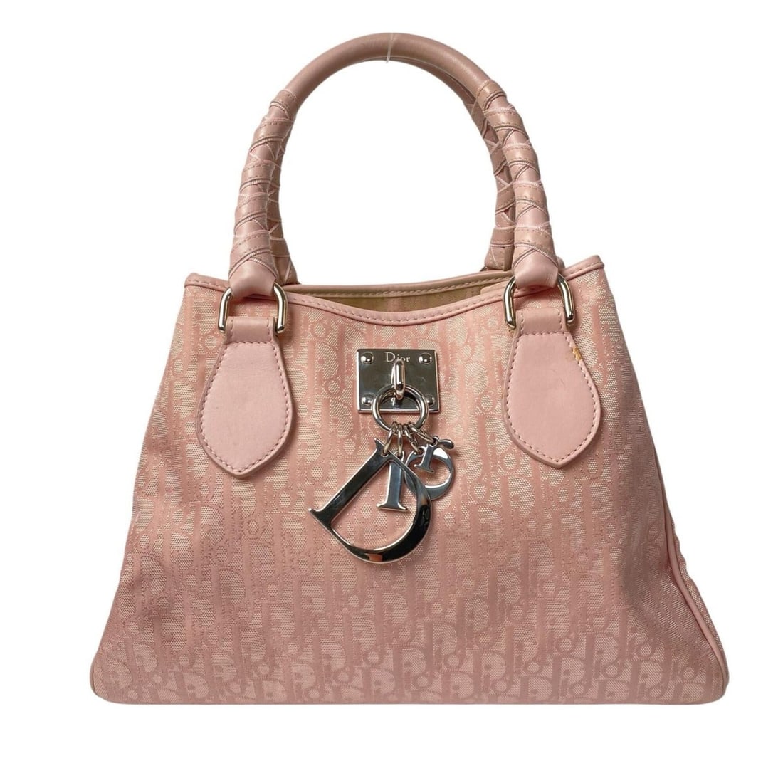 Christian Dior Dior Lovely Trotter Tote Bag Handbag Pink Women's: --- Catalog ---Category: SizeSize (HxWxD): 20cm x 29cm x 8cm / 7.87'' x 11.41'' x 3.14''Category: DesignType: Handbag, Tote bagColor: PinkGender: WomenMaterial: Canvas Category: GeneralBrand: Christia