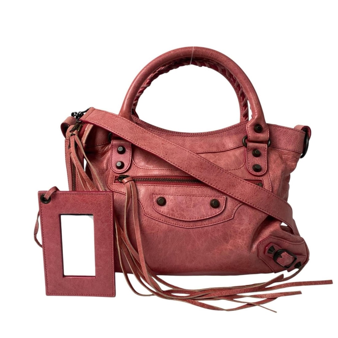 Balenciaga The Down 2-way Shoulder Bag/Handbag 240579 - Crossbody Bag for Women: --- Catalog ---Category: SizeSize (HxWxD): 23cm x 32cm x 6.5cm / 9.05'' x 12.59'' x 2.55''Category: DesignType: Handbag, Shoulder bagColor: PinkGender: WomenMaterial: Leather Category: GeneralBrand: B