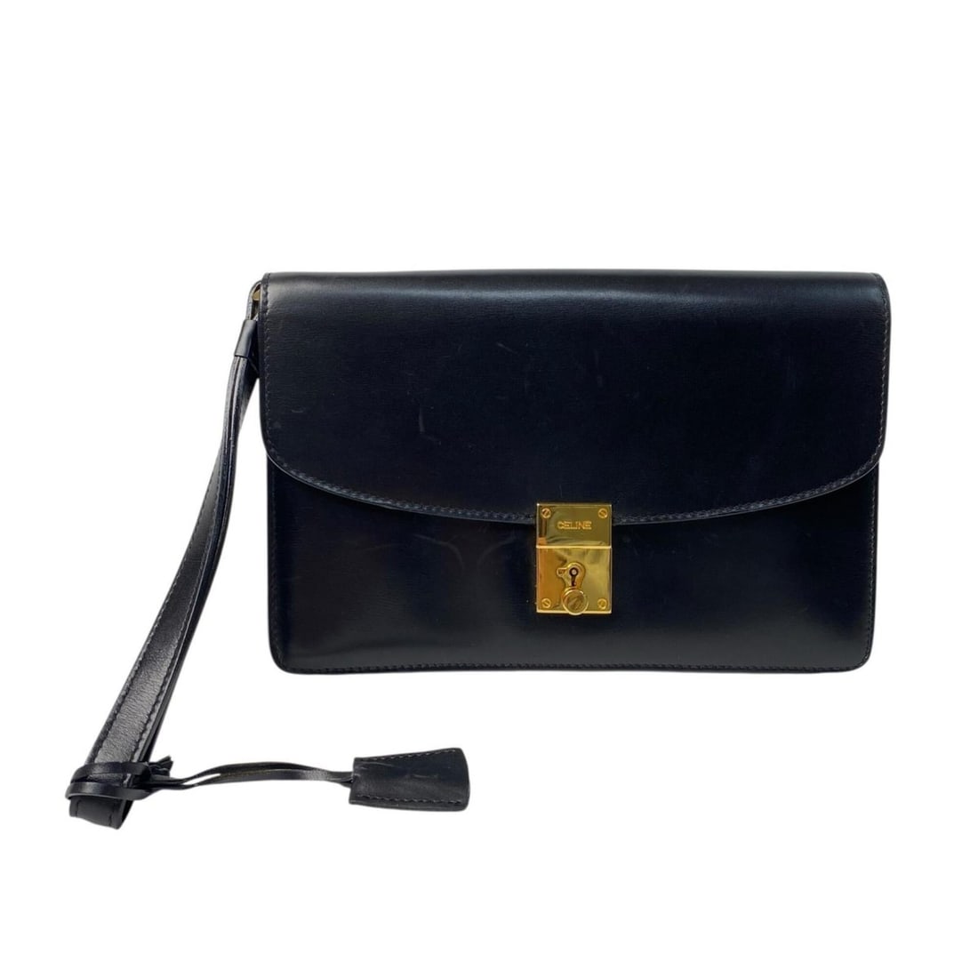 Celine Vintage Clutch Bag, Second Black, Men's: --- Catalog ---Category: SizeSize (HxWxD): 15.5cm x 24cm x 5cm / 6.1'' x 9.44'' x 1.96''Category: DesignType: Clutch bagColor: BlackGender: MenMaterial: Leather Category: GeneralBrand: Celine--- Item 
