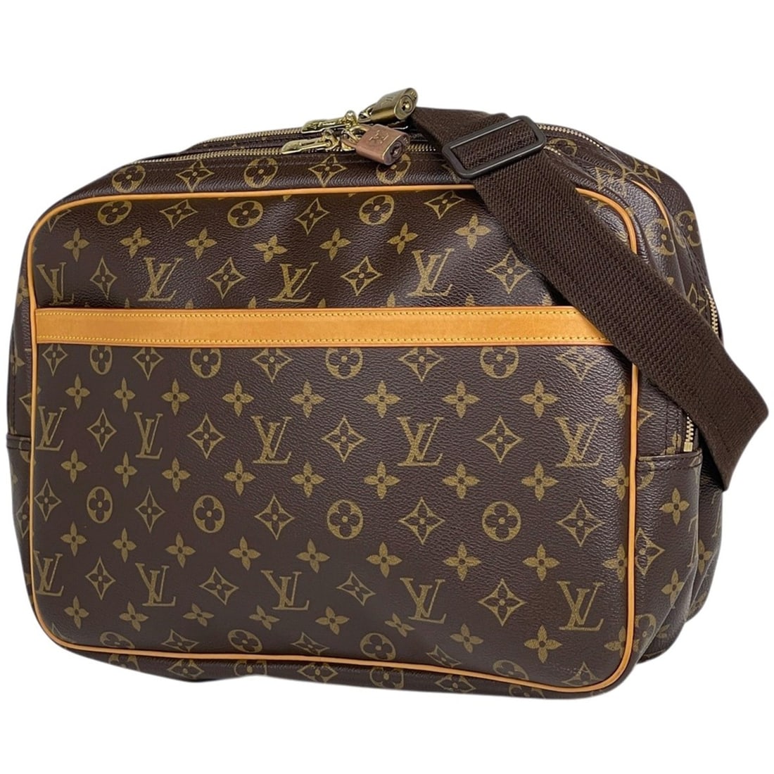 Louis Vuitton Reporter GM Crossbody Shoulder Bag, Monogram Brown, M45252, Women's: --- Catalog ---Category: SizeSize (HxWxD): 26cm x 37cm x 15cm / 10.23'' x 14.56'' x 5.9''Category: DesignType: Shoulder bagColor: BrownGender: WomenMaterial: Monogram Category: GeneralLine: MonogramBr