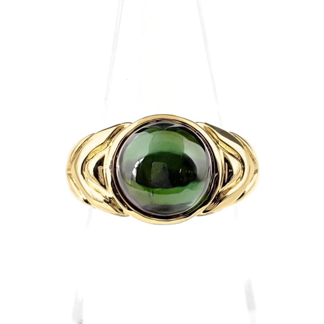 Bulgari BVLGARI Passodoppio Ring YG Yellow Gold with Tourmaline 750 Women's: --- Catalog ---Category: SizeWeight: 11.6g / 0.4oz.JP Size: 9.5US Size: 5Category: DesignType: Band ringStone: TourmalineGender: WomenMaterial: Yellow gold (18K)Category: GeneralBrand: Bvlgari--- Item