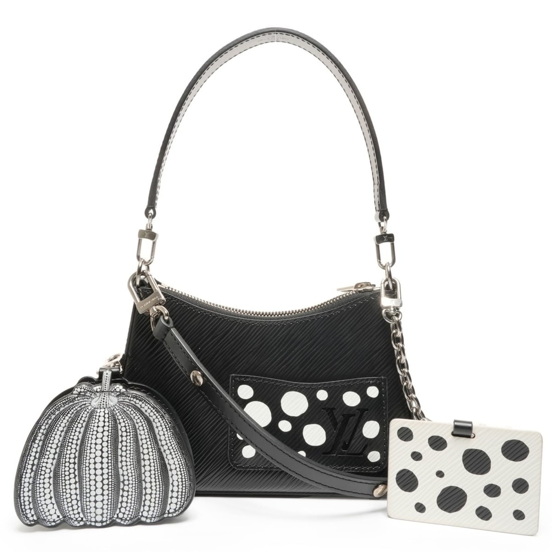 Louis Vuitton Epi Leather Yayoi Kusama Malellini Shoulder Bag, Black, WS27168: --- Catalog ---Category: SizeSize (HxWxD): 13cm x 20cm x 6cm / 5.11'' x 7.87'' x 2.36''Category: DesignType: Shoulder bagColor: BlackGender: WomenCategory: GeneralBrand: Louis VuittonCountry of Origin