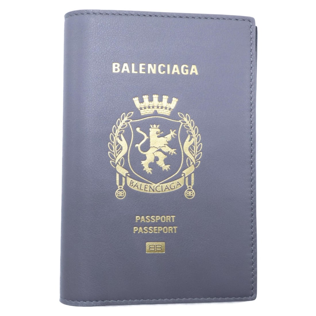 BALENCIAGA 787742 Passport Case, Business Card Gray, Men's: --- Catalog ---Category: DesignType: Passport coverColor: GrayGender: MenMaterial: Leather Leather/Fur Type: CalfskinCategory: GeneralBrand: BalenciagaCategory: Physical PropertiesSize (HxWxD): 13.8cm