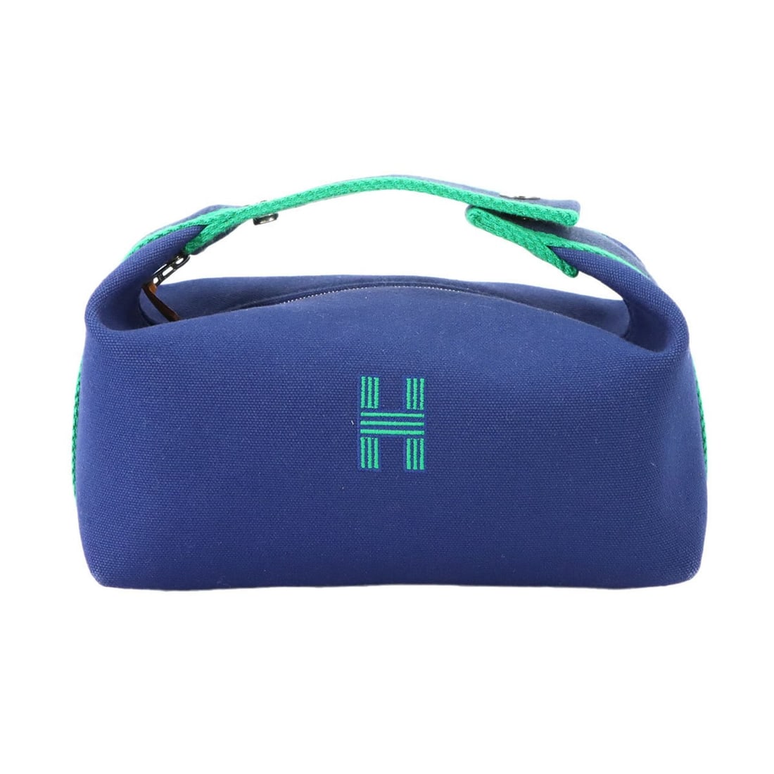 Hermes HERMES Bride a Brac PM Handbag Toile H Blue Marine Green Silver Hardware Pouch: --- Catalog ---Category: SizeSize (HxWxD): 10cm x 21cm x 12cm / 3.93'' x 8.26'' x 4.72''Category: DesignType: HandbagColor: Blue marine, GreenGender: Women,MenMaterial: Toile H Category: GeneralBrand: