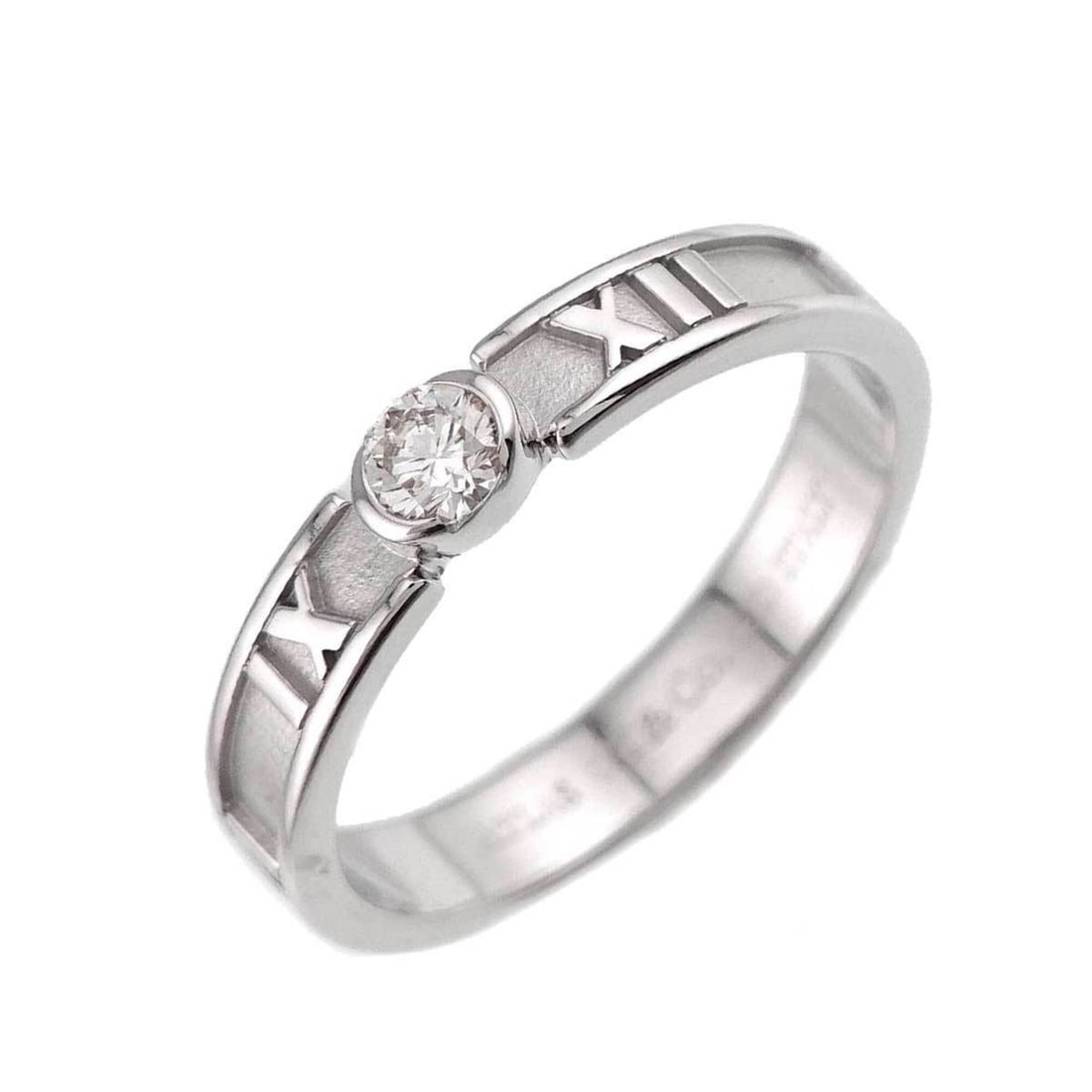 Tiffany & Co. Atlas 1 Diamond Ring, 18K White Gold (750): --- Catalog ---Category: SizeJP Size: 11US Size: 6Category: DesignColor: WhiteGender: WomenMaterial: White gold (18K)Category: GeneralBrand: Tiffany--- Item List ---Section: ConditionRanking: Rank A U