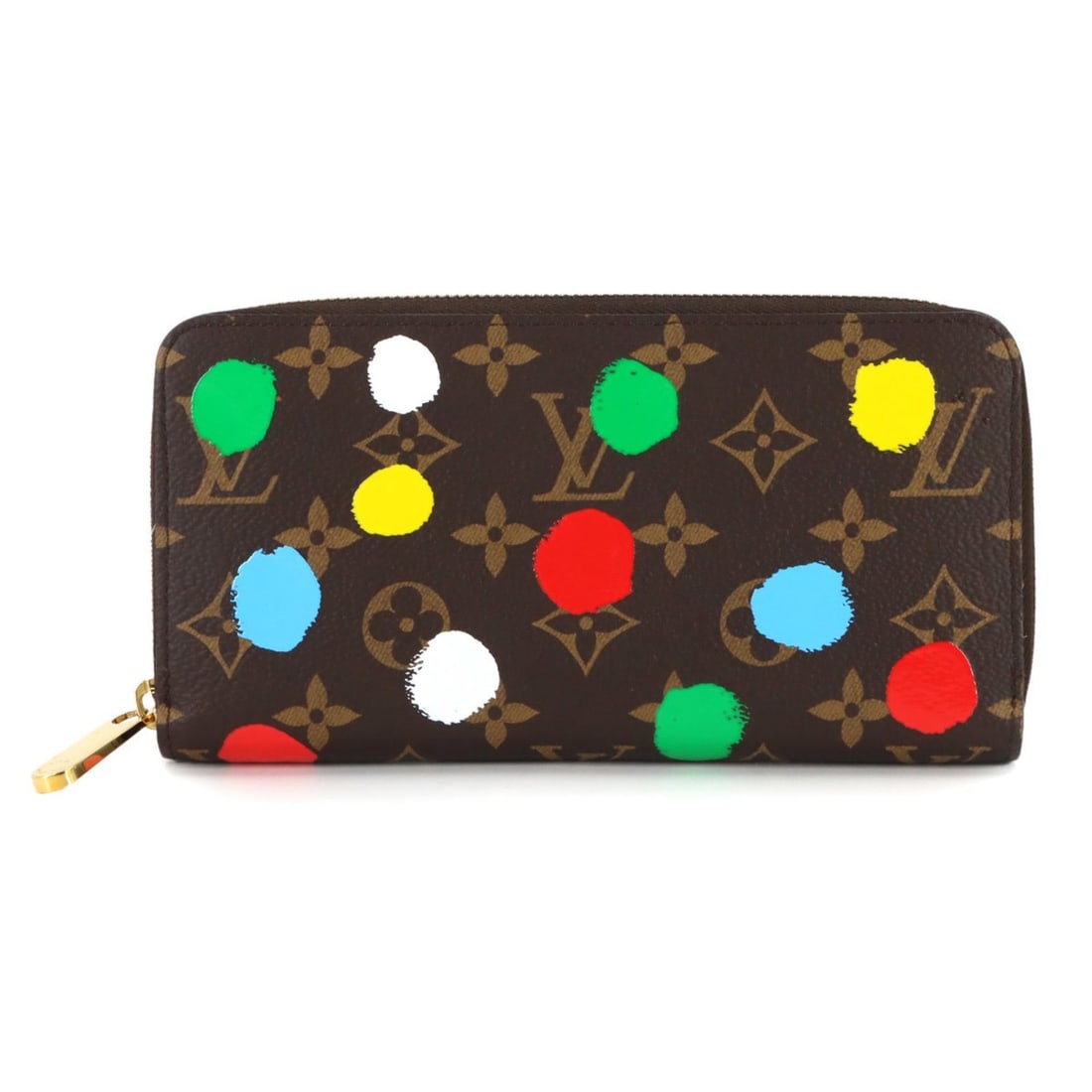 Louis Vuitton LVxYK Monogram Painted Dot Zippy Wallet Round Long Yayoi Kusama M81864 RFID (1 of 12)