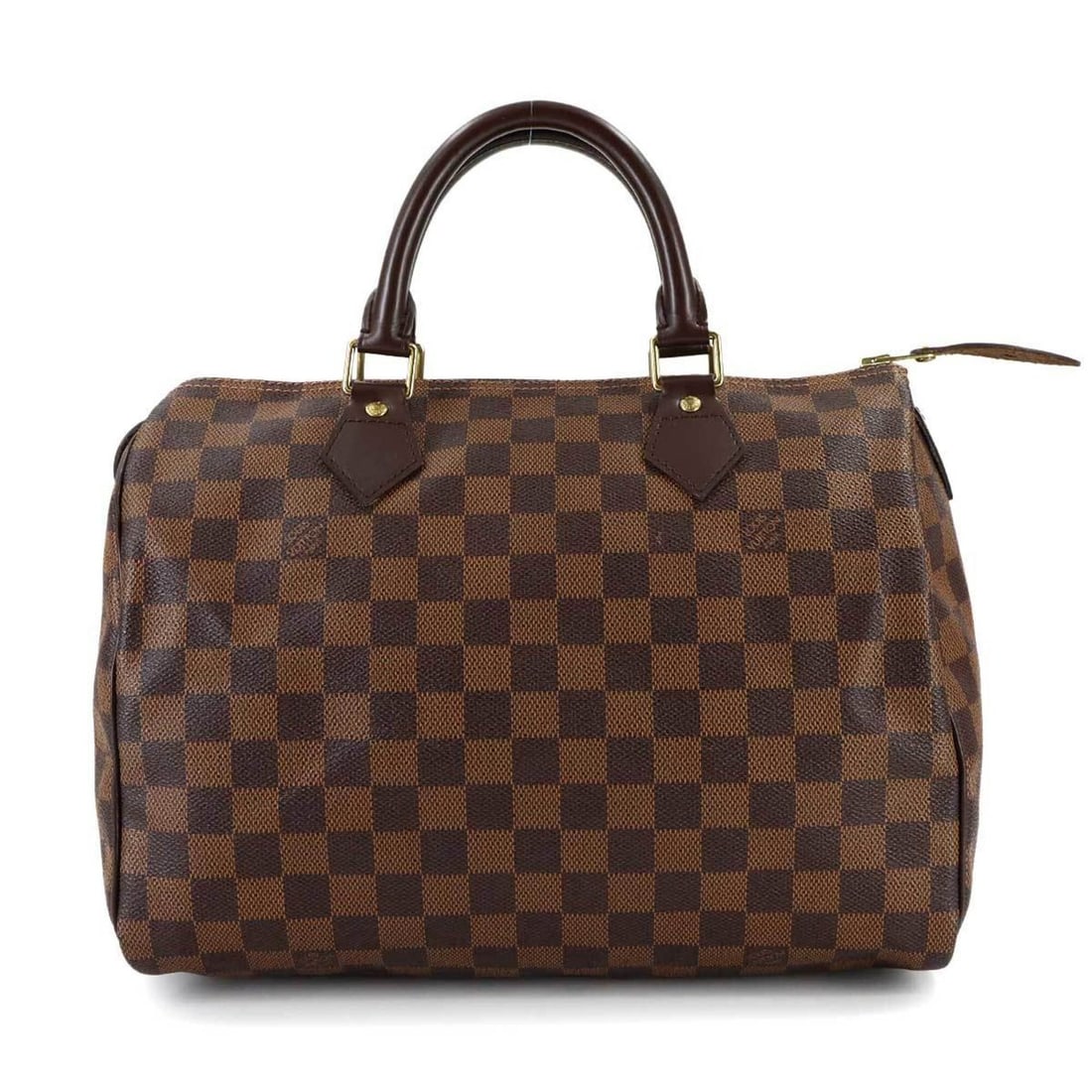 Louis Vuitton Damier Speedy 30 Handbag, Ebene Brown, N41531, Gold Hardware.: --- Catalog ---Category: SizeSize (HxWxD): 22cm x 30cm x 18cm / 8.66'' x 11.81'' x 7.08''Category: DesignType: Boston bag, HandbagColor: Brown, Damier Canvas, EbeneGender: WomenMaterial: Damier Canvas