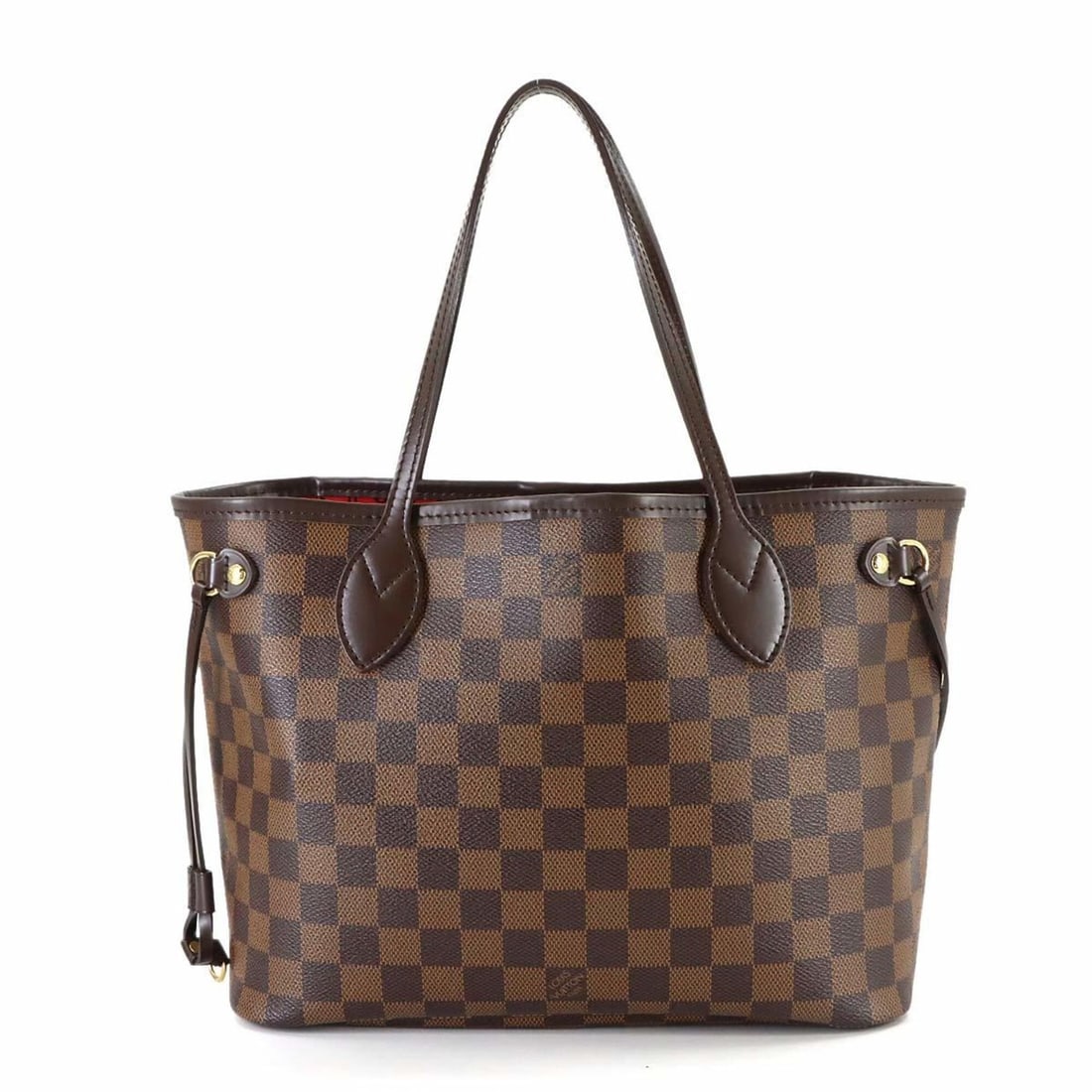 Louis Vuitton Damier Neverfull PM Tote Handbag, Ebene, N51109 Brown: --- Catalog ---Category: SizeSize (HxWxD): 21.5cm x 37cm x 13cm / 8.46'' x 14.56'' x 5.11''Category: DesignType: Handbag, Tote bagColor: Brown, EbeneGender: WomenMaterial: Damier Canvas Category: Gene