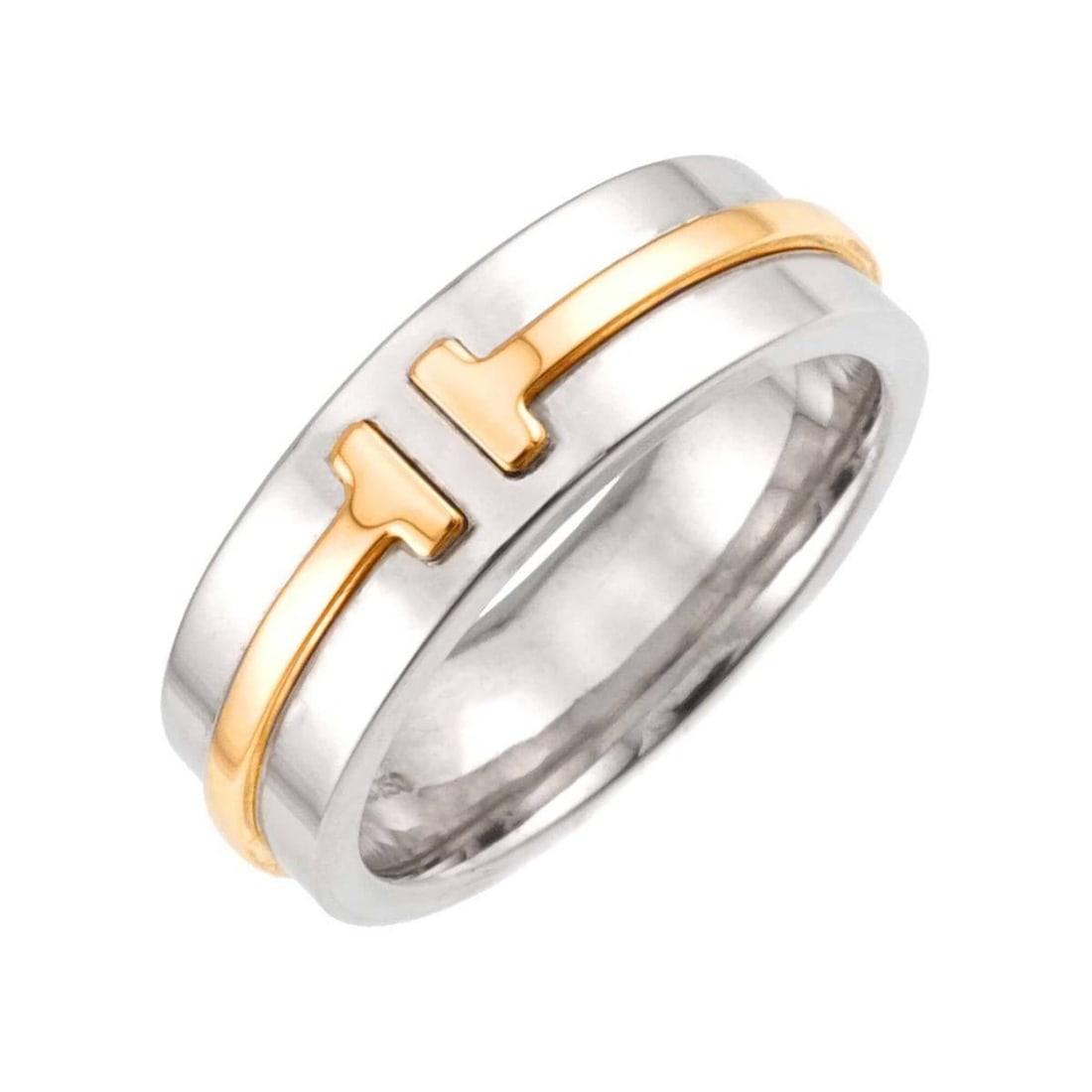 Tiffany & Co. T True Narrow 1 Ring 18K YG SV Yellow Gold 750 Silver: --- Catalog ---Category: SizeJP Size: 11US Size: 6Category: DesignType: Band ringColor: Yellow goldGender: WomenMaterial: Yellow gold (18K)Category: GeneralBrand: Tiffany--- Item List ---Section: Cond