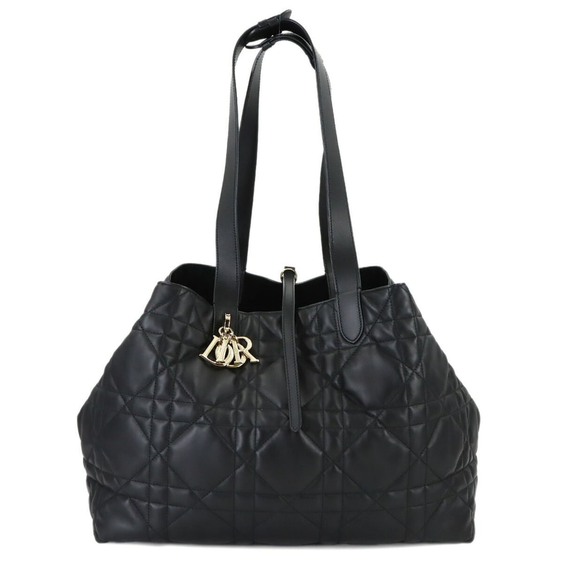 Christian Dior Macro Cannage Toujours Large Tote Handbag Leather Black M2820OSHJ: --- Catalog ---Category: SizeSize (HxWxD): 15cm x 37.5cm x 19cm / 5.9'' x 14.76'' x 7.48''Category: DesignType: Handbag, Tote bagColor: BlackGender: Women,MenMaterial: Leather Category: GeneralMPN: M2