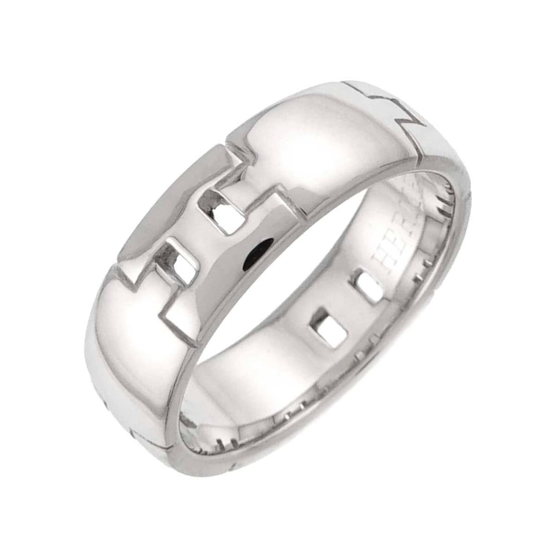 Hermes Ever Hercules Ring #48 18K WG White Gold 750: --- Catalog ---Category: SizeUS Size: 4.5Brand Size: 48Category: DesignType: Band ringColor: White goldGender: WomenMaterial: White gold (18K)Category: GeneralBrand: Hermes--- Item List ---Section: Co