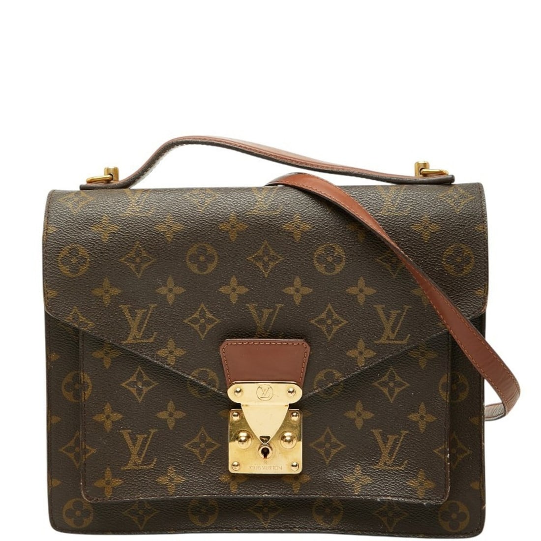 Louis Vuitton Monogram Monceau Handbag Shoulder Bag 2WAY M51185 Brown Leather Women's LOUIS VUITTON: --- Catalog ---Category: SizeSize (HxWxD): 21cm x 27cm x 7cm / 8.26'' x 10.62'' x 2.75''Category: DesignType: Handbag, Shoulder bagColor: BrownGender: WomenMaterial: PVC , Leather Category: GeneralMPN