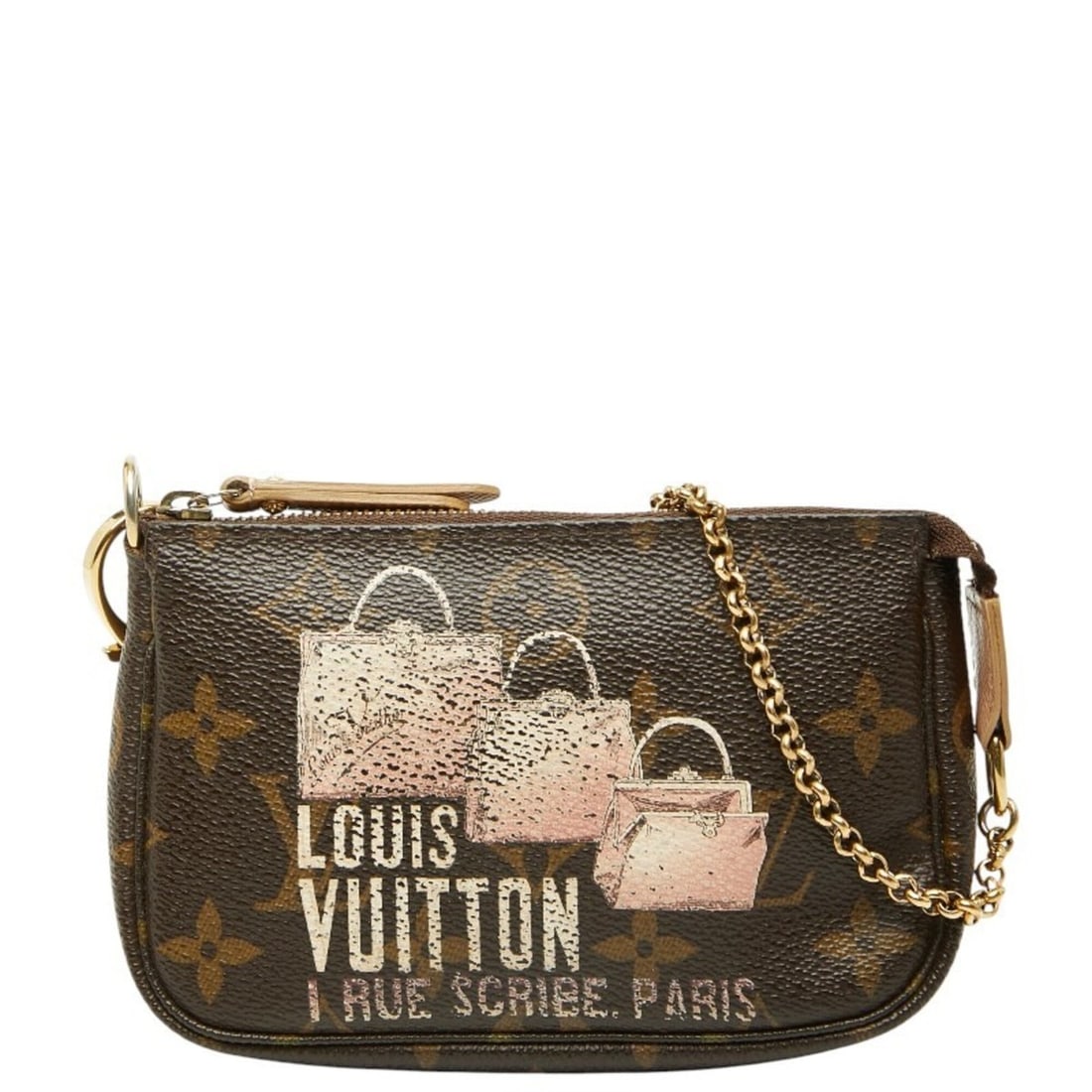 Louis Vuitton Monogram Mini Pochette Accessoires Handbag M60245 Brown Leather Women's LOUIS VUITTON: --- Catalog ---Category: SizeSize (HxWxD): 9.5cm x 14cm x 3cm / 3.74'' x 5.51'' x 1.18''Category: DesignType: Handbag, PochetteColor: BrownGender: WomenMaterial: PVC , Leather Category: GeneralMPN: M6