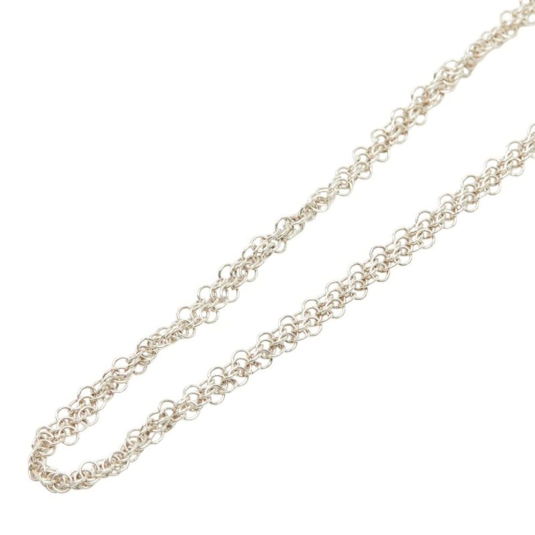 Tiffany & Co. Elsa Peretti Mesh Chain Necklace, Sterling Silver (SV925), Women's.: --- Catalog ---Category: SizeNeck Circumference: 69 cm / 27.16''Category: DesignGender: WomenMaterial: Silver 925Necklace Type: NecklaceCategory: GeneralBrand: Tiffany--- Item List ---Section: Conditi