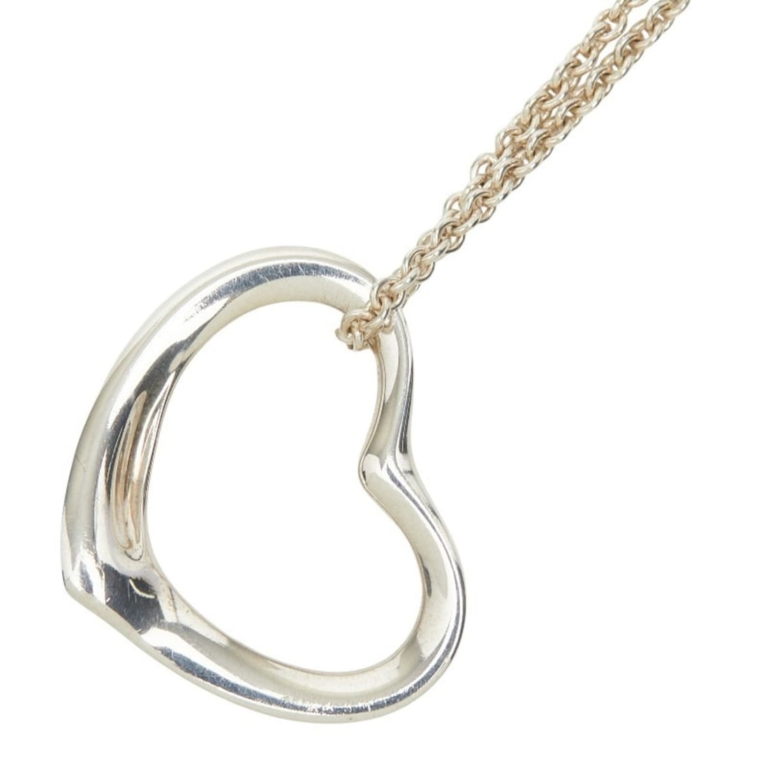 Tiffany & Co. Open Heart Necklace, SV925 Silver, Women's.: --- Catalog ---Category: SizePendant Size: 18.6mm x 22.1mm / 0.73'' x 0.87''Neck Circumference: 40 cm / 15.74''Category: DesignGender: WomenMaterial: Silver 925Necklace Type: NecklaceCategory: General