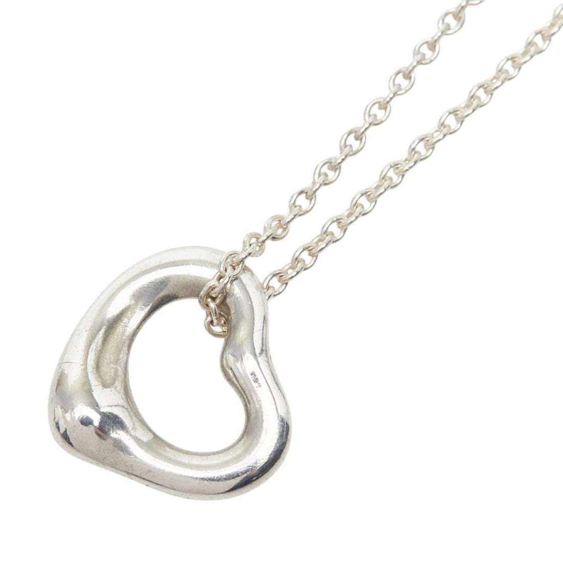 Tiffany & Co. Open Heart Necklace, SV925 Silver, Women's.: --- Catalog ---Category: SizePendant Size: 9.8mm x 11mm / 0.38'' x 0.43''Neck Circumference: 40 cm / 15.74''Category: DesignGender: WomenMaterial: Silver 925Necklace Type: NecklaceCategory: GeneralBra