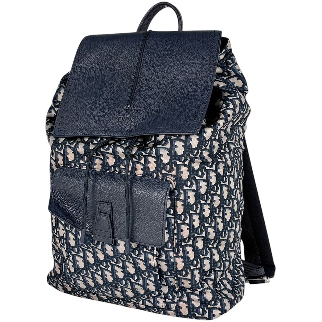 Christian Dior Oblique Trotter Pattern Backpack, Daypack, Nylon, Navy, Men's (1 of 10)