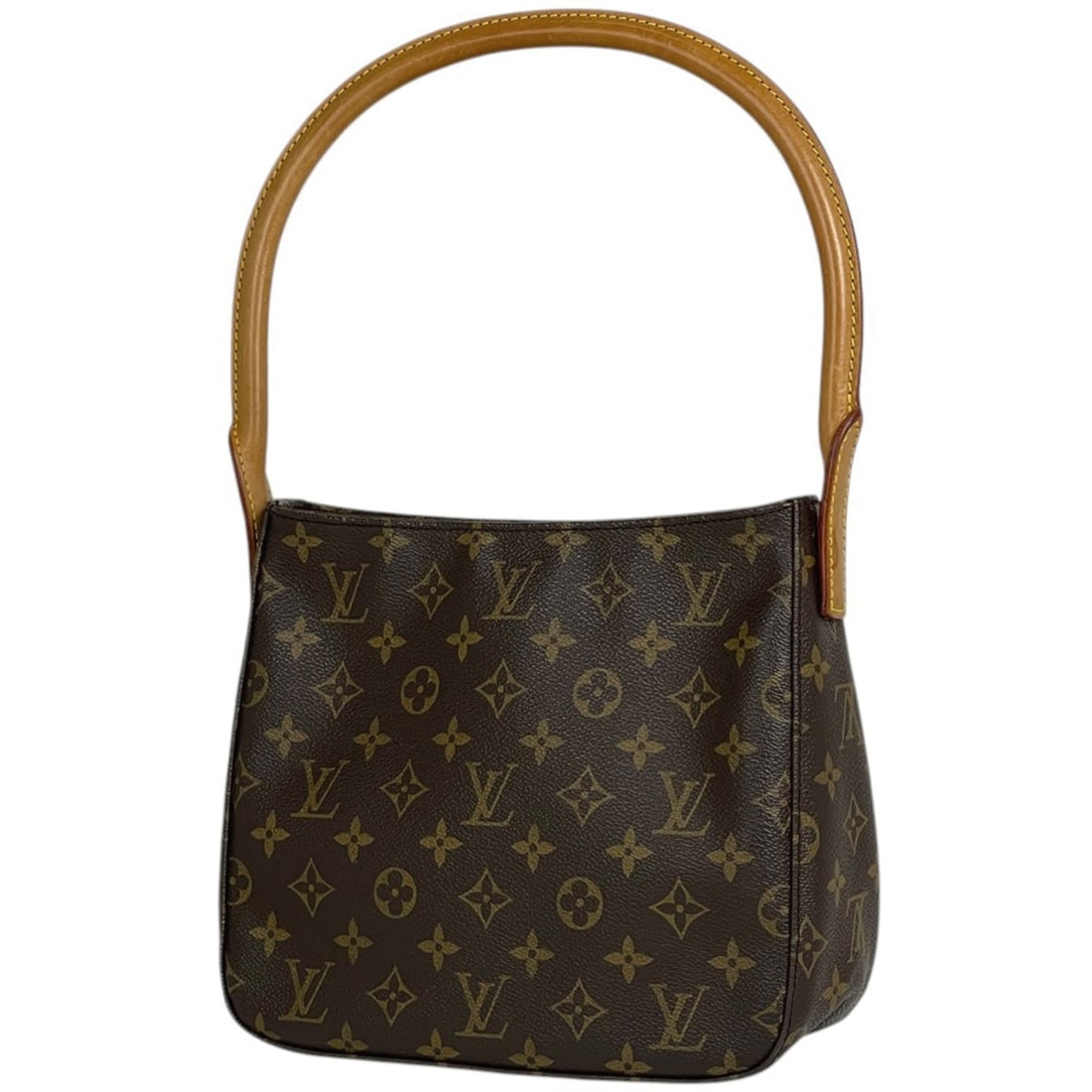 Louis Vuitton Looping MM Shoulder Bag, Monogram Brown, M51146, Women's (1 of 8)