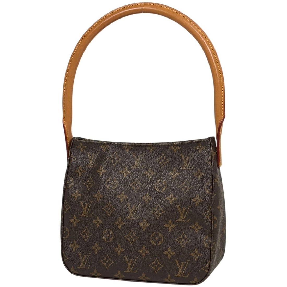 Louis Vuitton Looping MM Shoulder Bag, Monogram Brown, M51146, Women's (1 of 9)