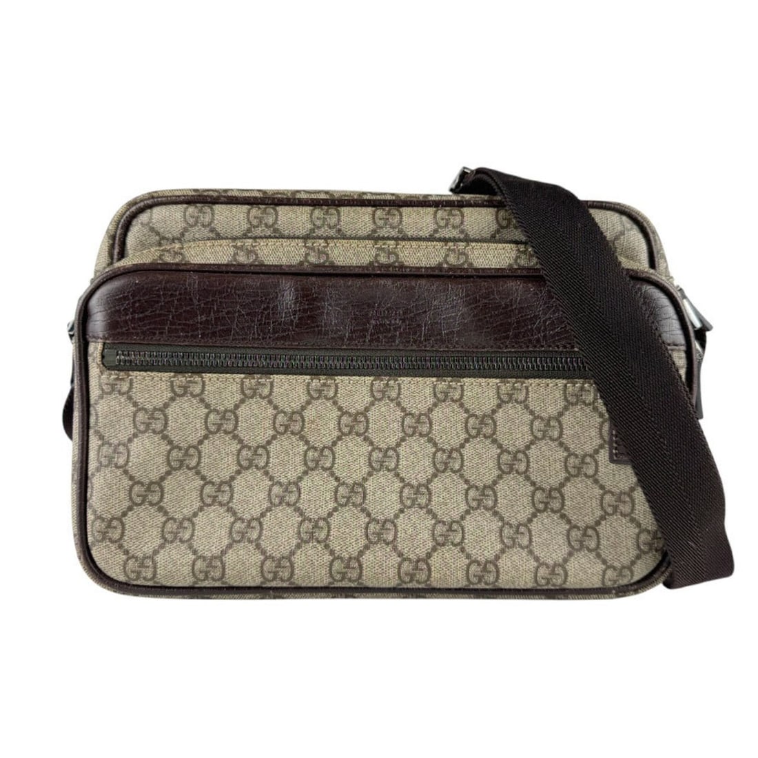 Gucci GG Supreme Canvas Shoulder Bag, Brown, Men's/Women's, 114531 z9500: --- Catalog ---Category: SizeSize (HxWxD): 19cm x 25cm x 11cm / 7.48'' x 9.84'' x 4.33''Category: DesignType: Shoulder bagColor: BrownGender: Men,Women,UnisexMaterial: GG Supreme Category: GeneralMPN: