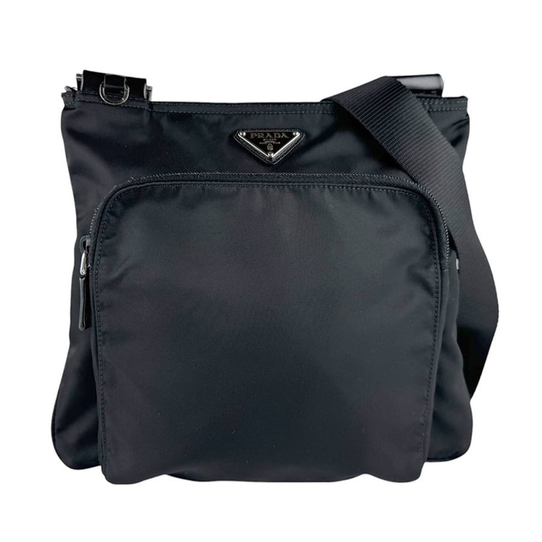 Prada PRADA Shoulder Bag, Nylon, Black, Men's & Women's, z9486: --- Catalog ---Category: SizeSize (HxWxD): 26cm x 26cm x 3cm / 10.23'' x 10.23'' x 1.18''Category: DesignType: Shoulder bagColor: BlackGender: Men,WomenMaterial: Nylon Category: GeneralBrand: Prada---