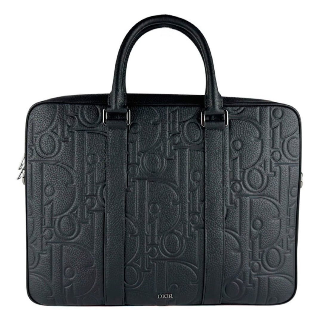 Christian Dior handbag, business bag, shoulder zip briefcase, leather, black, men's z9479: --- Catalog ---Category: SizeSize (HxWxD): 28cm x 36cm x 6cm / 11.02'' x 14.17'' x 2.36''Category: DesignType: Briefcase, Handbag, Shoulder bagColor: BlackGender: MenMaterial: Leather Category: Genera