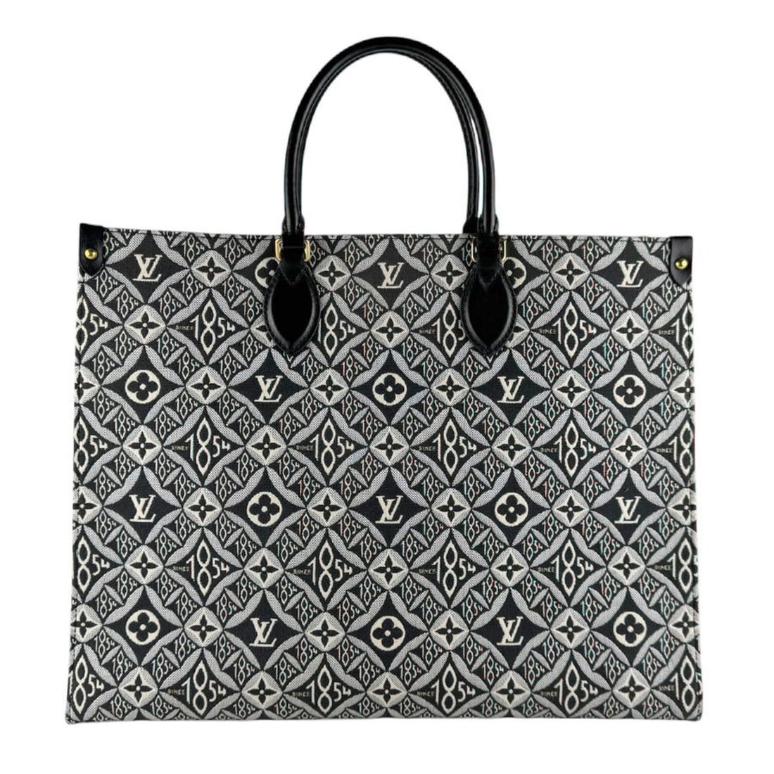Louis Vuitton LOUIS VUITTON Handbag Shoulder Bag Monogram Jacquard OnTheGo GM Canvas Leather Black: --- Catalog ---Category: SizeSize (HxWxD): 32cm x 41cm x 17cm / 12.59'' x 16.14'' x 6.69''Category: DesignType: Handbag, Shoulder bagColor: Black, Gray, WhiteGender: WomenMaterial: Canvas , Leather Ca