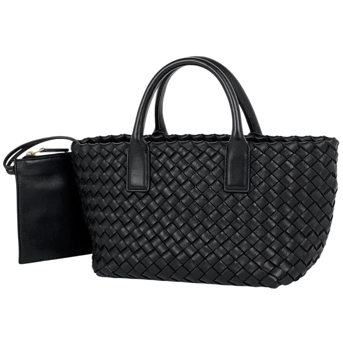 Bottega Veneta Intrecciato Tote Bag, Leather, Black, Women's (1 of 11)