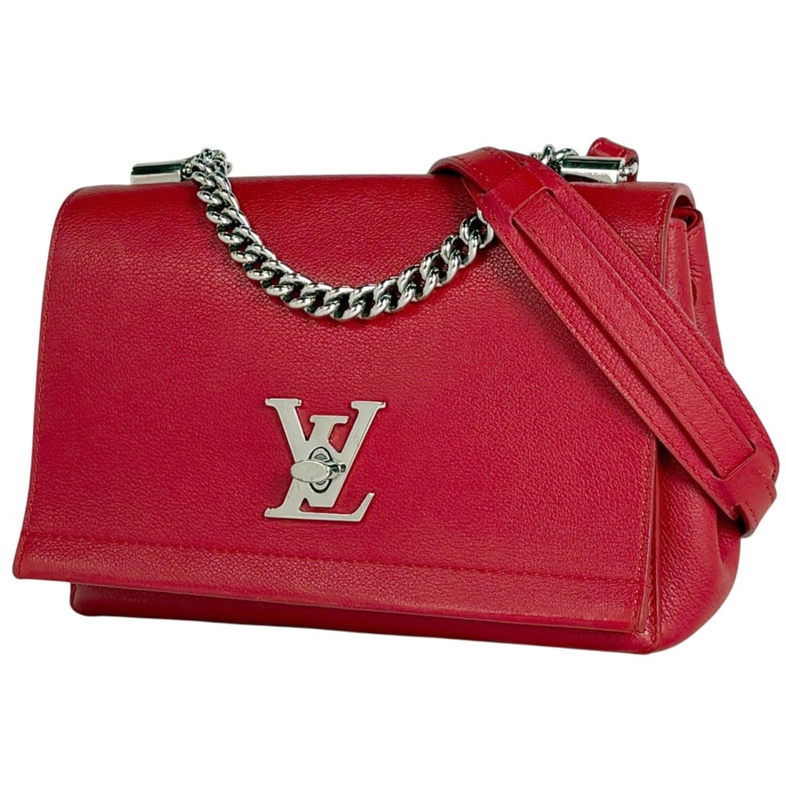 Louis Vuitton Lockme 2BB 2-Way Shoulder Bag, Leather, Ruby (Red), M51202, Women's: --- Catalog ---Category: SizeSize (HxWxD): 16cm x 22cm x 7.5cm / 6.29'' x 8.66'' x 2.95''Category: DesignType: Shoulder bagColor: Red color, RubyGender: WomenMaterial: Leather Category: GeneralBrand: 