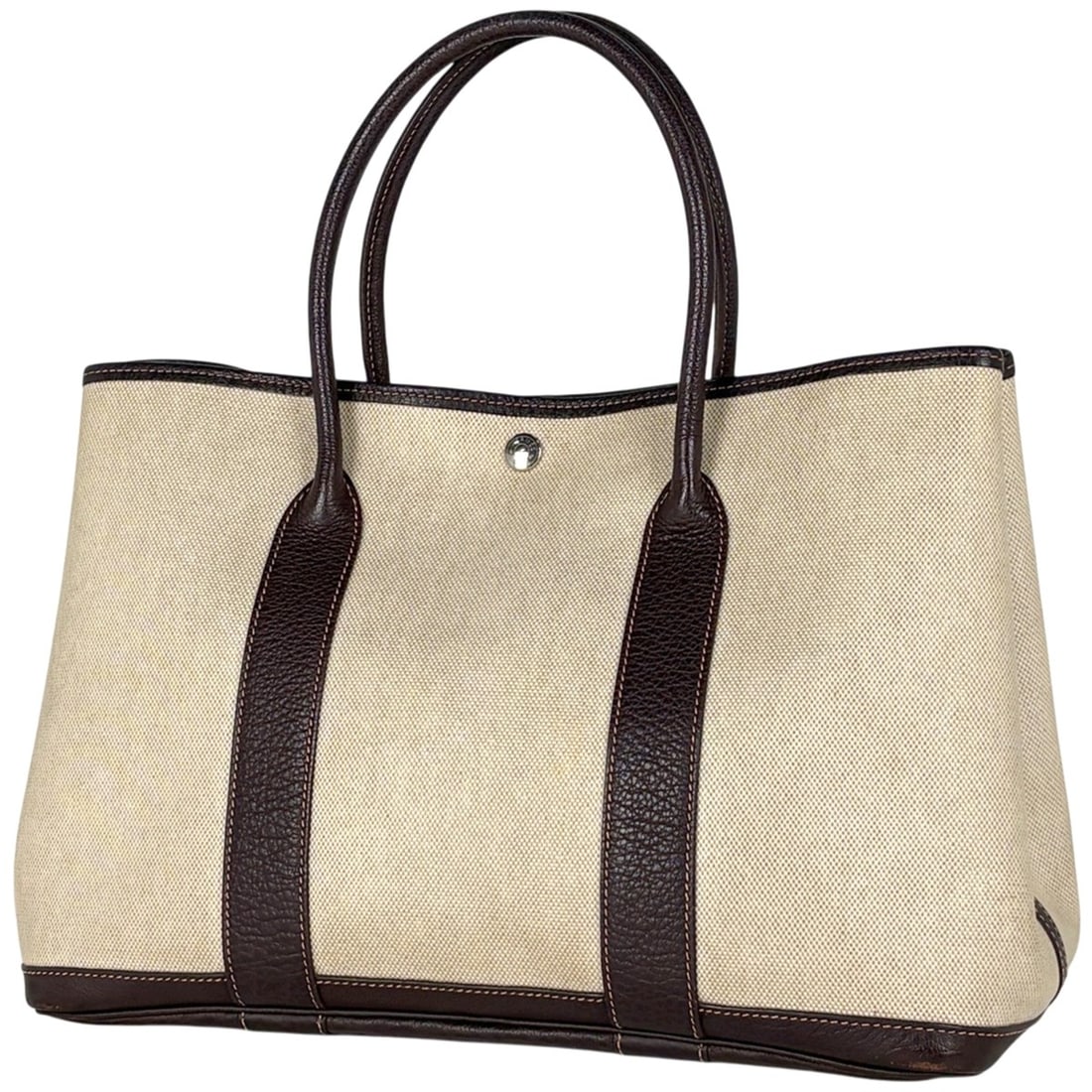 Hermes Garden Party PM Tote Bag, Toile H (coated), Natural Brown, Size F, Women's: --- Catalog ---Category: SizeSize (HxWxD): 26cm x 37cm x 17cm / 10.23'' x 14.56'' x 6.69''Category: DesignType: Tote bagColor: Brown, NaturalGender: WomenMaterial: Toile H , Leather Category: GeneralB