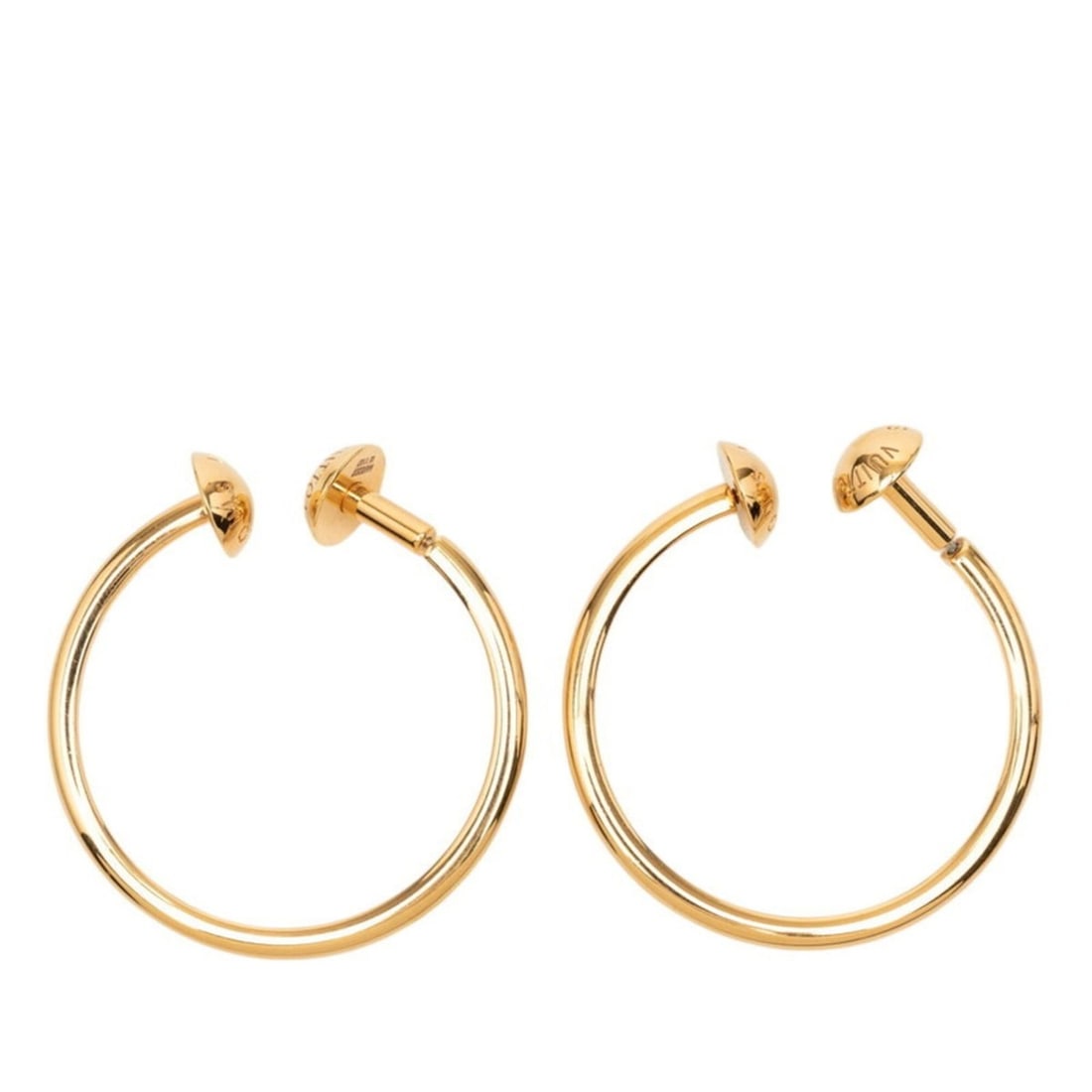 Louis Vuitton Monogram Creole Studded Hoop Earrings M68207 Gold Plated Women's LOUIS VUITTON: --- Catalog ---Category: SizeSize (HxWxD): 49.70mm x 5.30mm x 13.80mm / 1.96'' x 0.21'' x 0.54''Category: DesignType: Hoop earringsColor: GoldGender: WomenMaterial: Gold platingCategory: GeneralBrand: