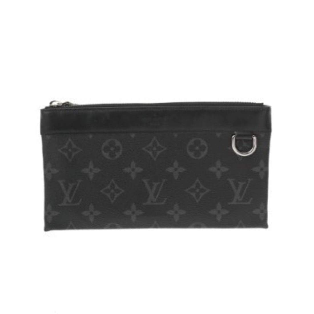LOUIS VUITTON Louis Vuitton Monogram Eclipse Pochette Discovery Black Gray M44323 Men's Canvas Pouch (1 of 11)