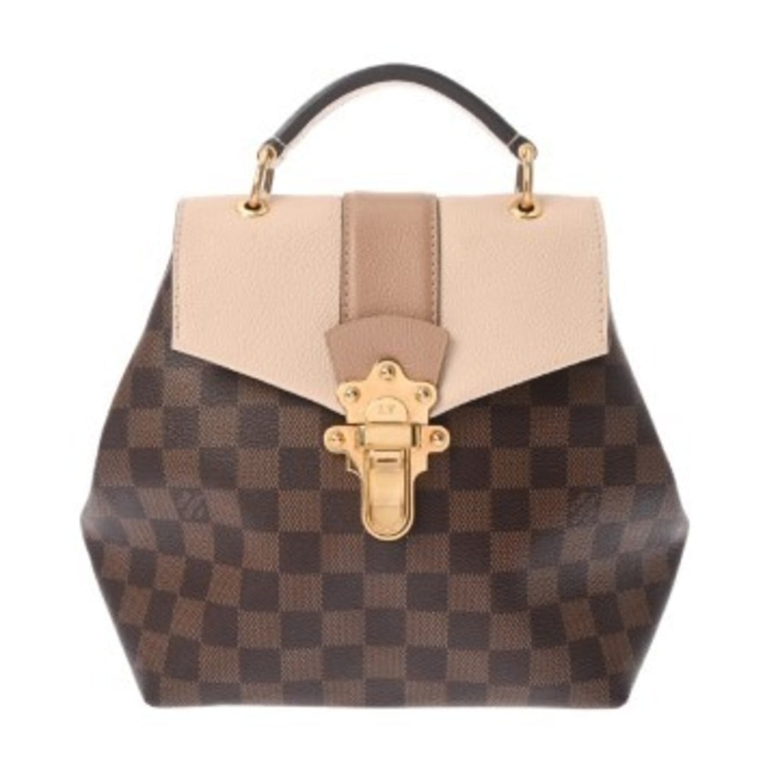 LOUIS VUITTON Louis Vuitton Damier Clapton Backpack Cream N42259 Women's Canvas Backpack/Daypack AB: --- Catalog ---Category: SizeSize (HxWxD): 21cm x 19.5cm x 12cm / 8.26'' x 7.67'' x 4.72''Category: DesignType: BackpackColor: Brown, CreamGender: WomenMaterial: Damier Canvas Category: GeneralMPN: N4