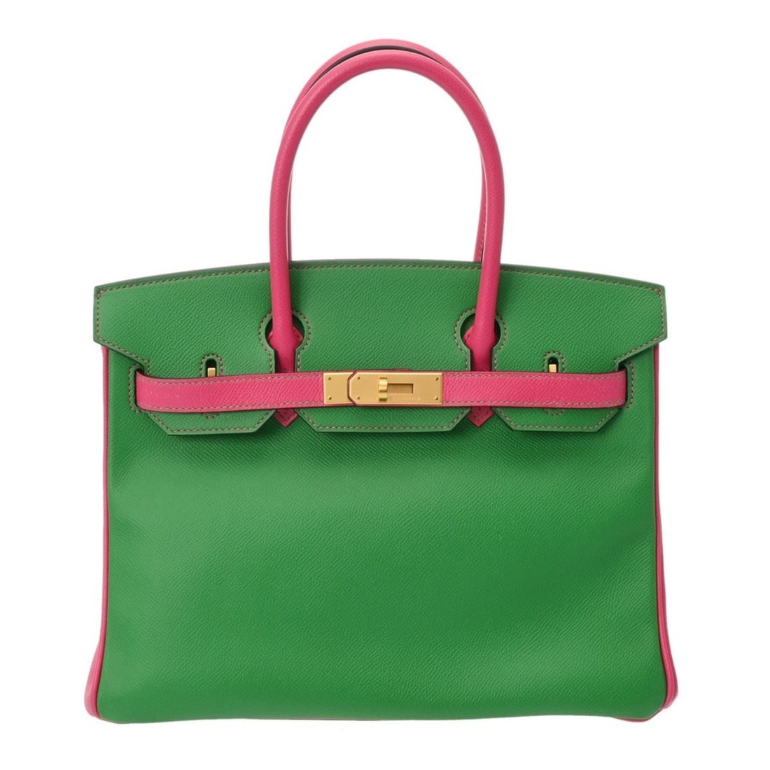 HERMES Birkin 30 SP Order Bamboo Rose Tyrien R stamp (circa 2014) Women's Veau Epsom Handbag A Rank (1 of 11)